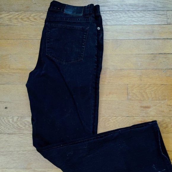 LAUREN gently used prewashed black jeans size 8P - Picture 1 of 8